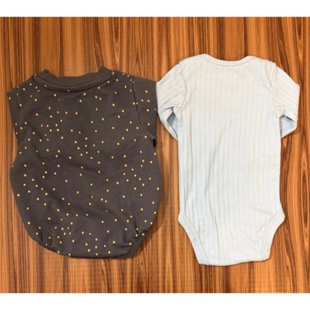 Baby Boy 0-3M Bundle Carters Rabbit Bear Cotton On Sleepers‎ Bodysuit Pants 5pc